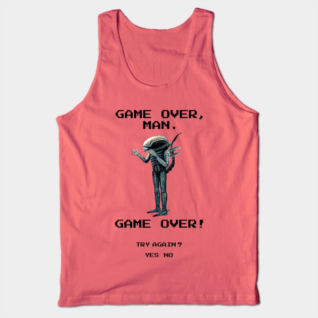 "Game over, man" in retro pixel art style Tank Top by SPACE ART & NATURE SHIRTS 